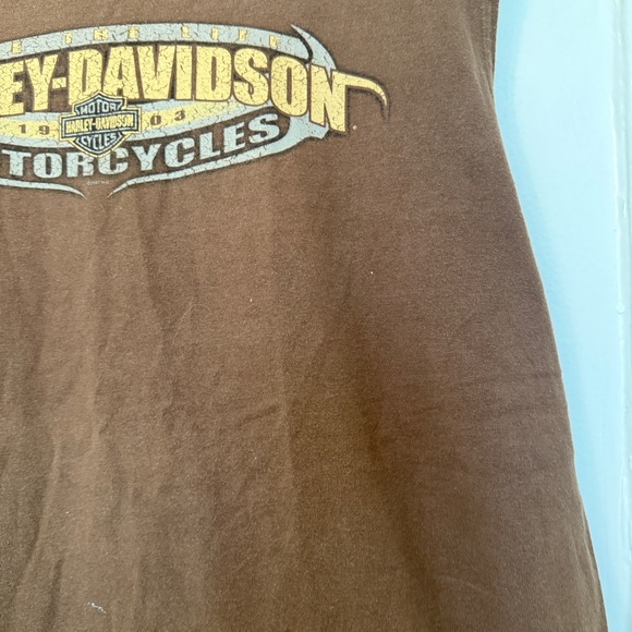 Vintage 2003 Harley Davidson Orlando Florida  Tee. Distressed Y2K Biker Tank L - Picture 7 of 8